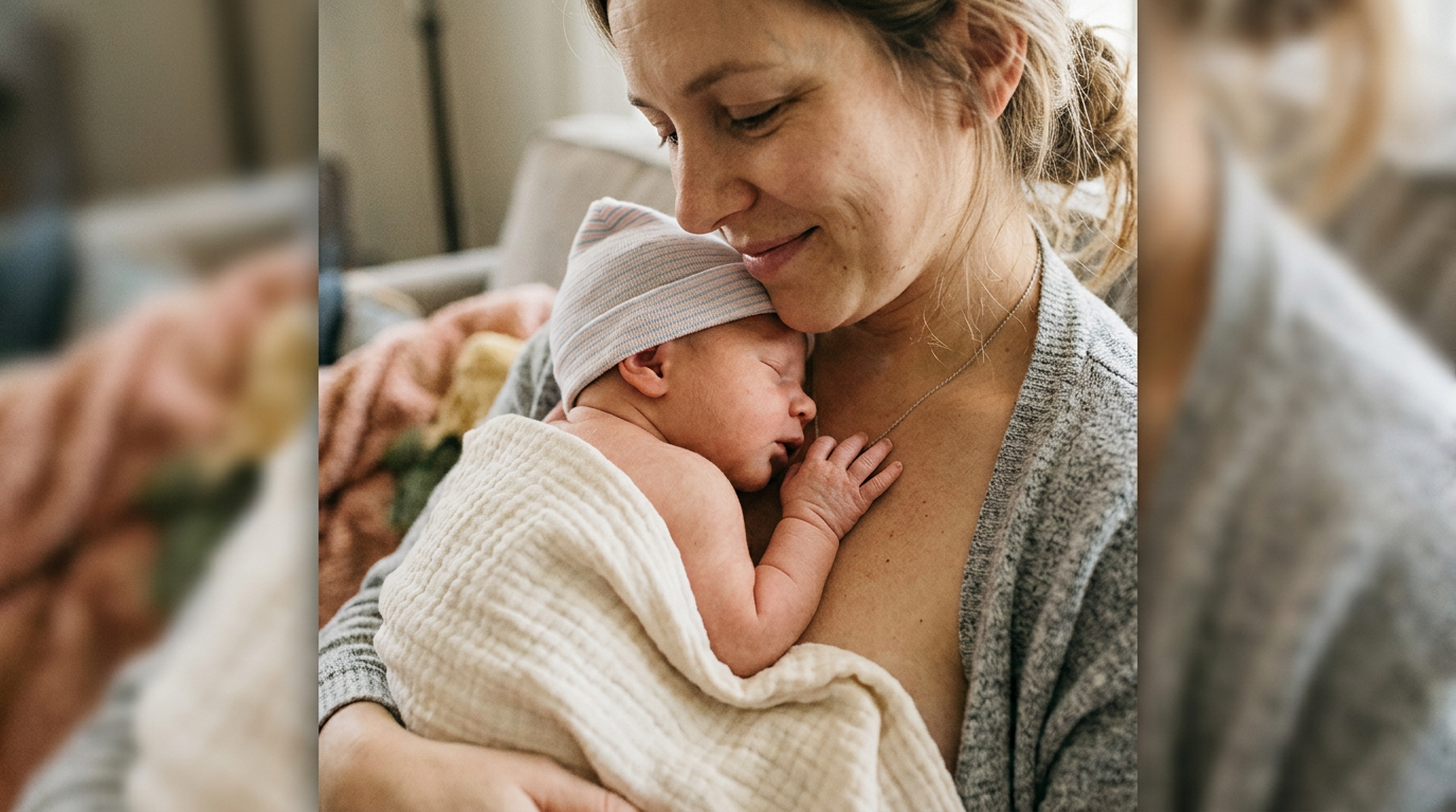 Illustration: bonding with baby in the first year.